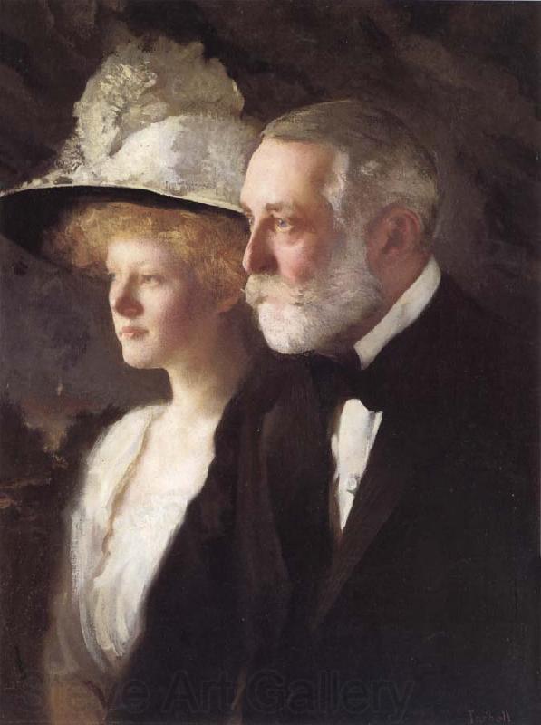 Edmund Charles Tarbell Henry Clay Frick and Daughter Helen